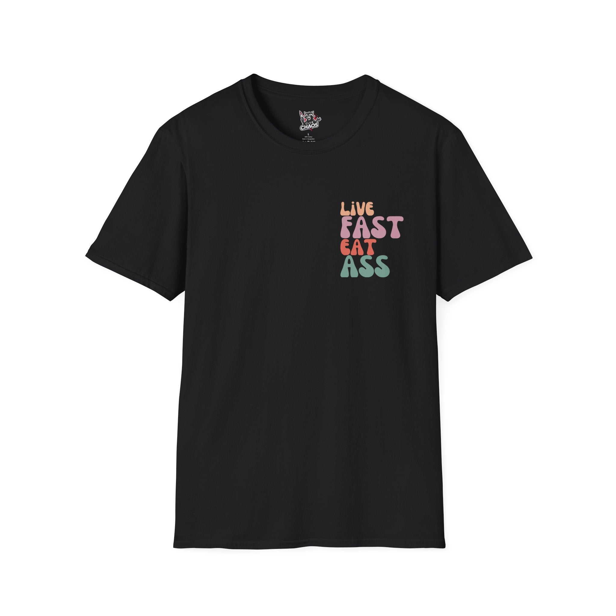 Live Fast Eat Ass T-Shirt | Funny Rude Graphic Tee | Edgy Streetwear | Bold Statement Shirt | Trendy Tee | Sarcastic Humor Apparel